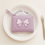 チェックリボンアイコンミニ財布