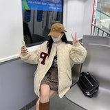 Pロゴキルティングブルゾン