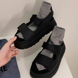 厚底ワイドベルトサンダル