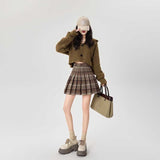 タータンチェックプリーツスカート
