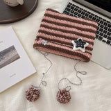 モノトーンスター猫耳ニット帽