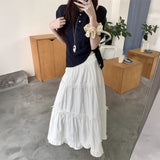 ミニリボンティアードロングスカート