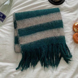 ワンポイントボーダーマフラー