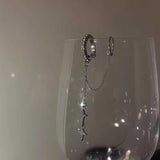 クロスチェーンスパークリングイヤーカフ