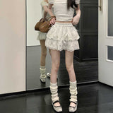 ダブルレースティアードミニスカート