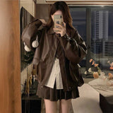 シンプルオーバーレザージャケット