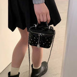 キルティングラインストーンミニバッグ