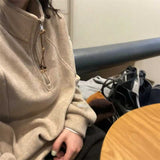 ソフトタッチハーフジップスウェット