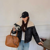 ボアビッグカラーレザージャケット