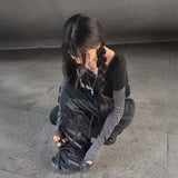 サイドリボンドットスウェットパンツ