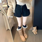 ウールタッチショートパンツ