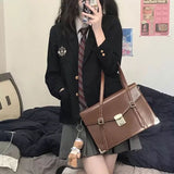 韓国風シンプル私立制服コーデ5点SET