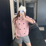 ダブルボタンニットカーディガン