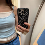 デニムスタッズスターiPhoneケース