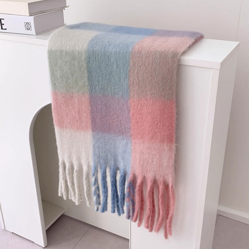 ギンガムキャンディーボリュームマフラー