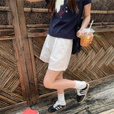 スタンダードカラータックハーフパンツ