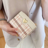 ハートチェックミニ財布