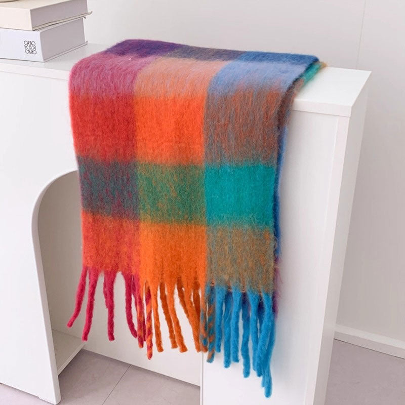 ギンガムキャンディーボリュームマフラー