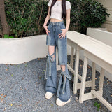 オープンスリットリボンデニム