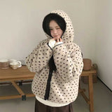 リバーシブルドットボアブルゾン