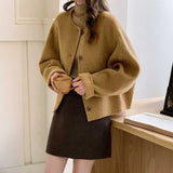 ノーカラーウールタッチボタンコート