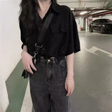 ドロストルーズブラックシャツ