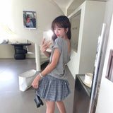 タータンティアードバルーンスカート