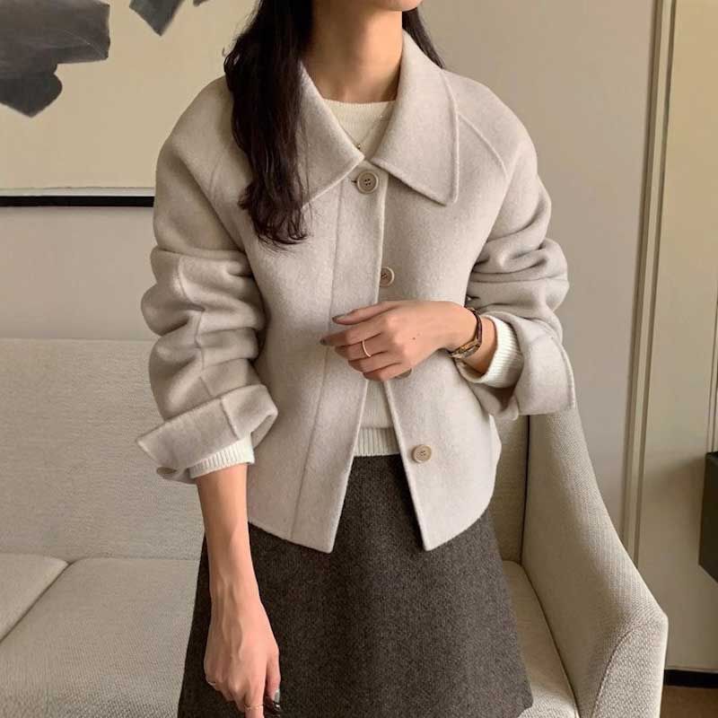 シングルラペルショートコート