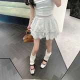 ダブルレースティアードミニスカート