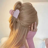 ハートラインストーンヘアクリップ