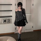 アシンメトリーカシュクールトップス