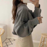 ボタンポロカットオフニット