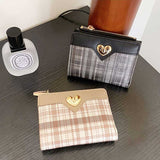 ハートチェックミニ財布