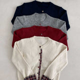 チェックアクセントカーディガン