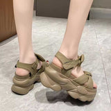 厚底ダブルリボンスポーツサンダル