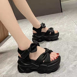 厚底ダブルリボンスポーツサンダル