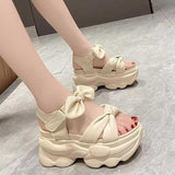 厚底ダブルリボンスポーツサンダル
