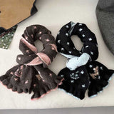 フラワーバンビタイトマフラー