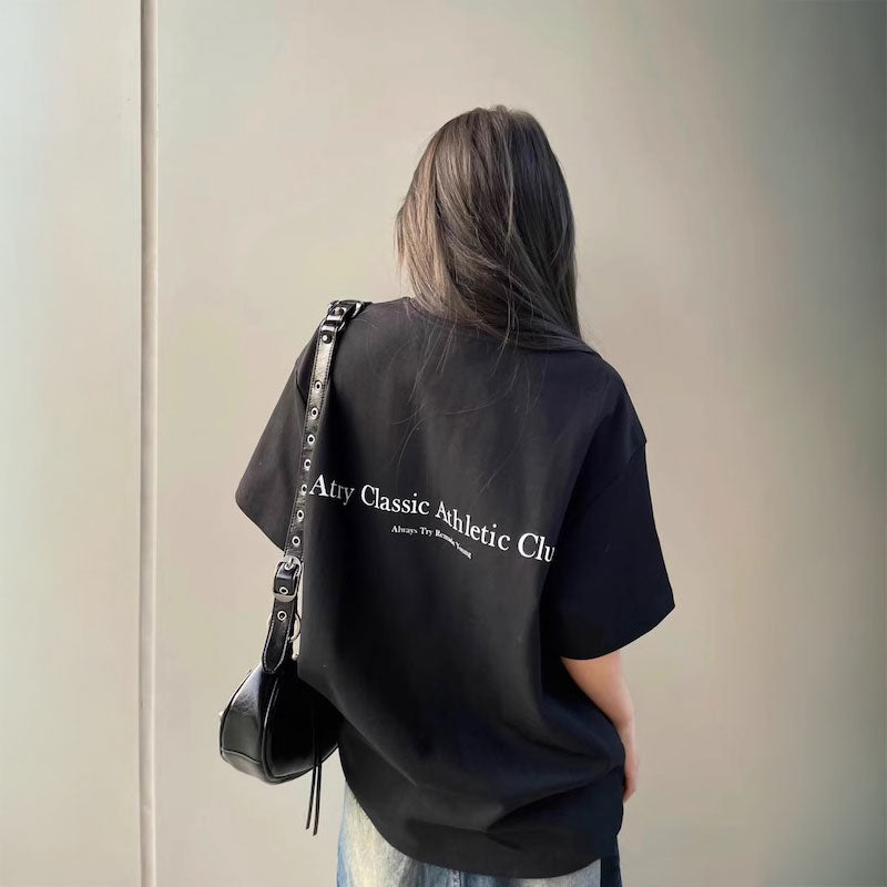 バックロゴメンズオーバーTシャツ