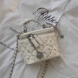 キルティングラインストーンミニバッグ