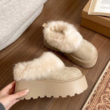 厚底ショートファームートンブーツ