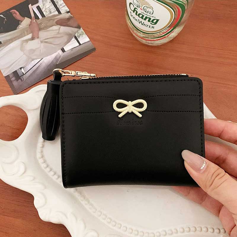 パステルタッセルリボン財布