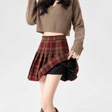 タータンチェックプリーツスカート