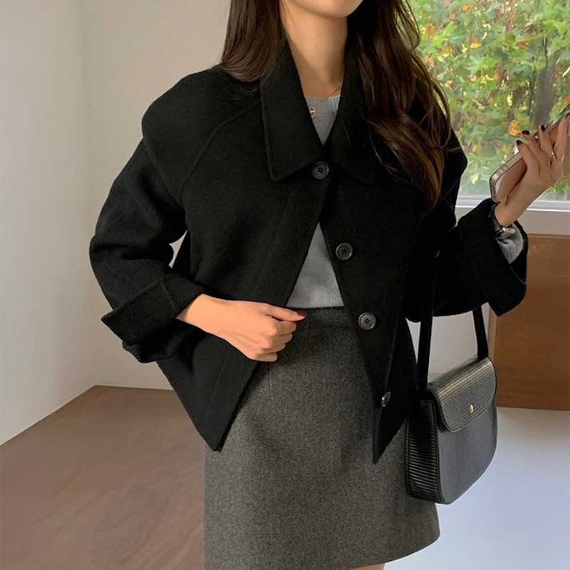 シングルラペルショートコート