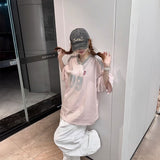 ピンクグレーユニTシャツ