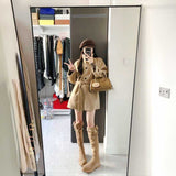 ウエストマークハイネックボタンコート