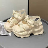 厚底ダブルリボンスポーツサンダル