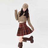 タータンチェックプリーツスカート