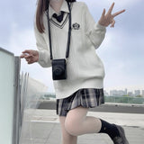 ストライプリブアクセントセーター