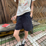 スタンダードカラータックハーフパンツ